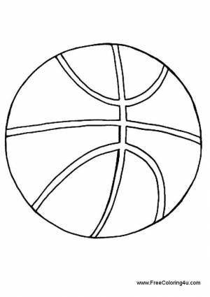 Раскраски Раскраска Баскетбольный мячик баскетбол