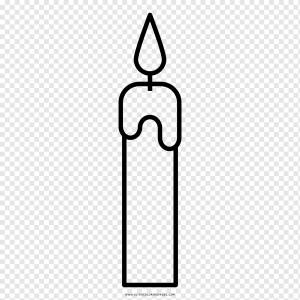 Рисунок Раскраска Свеча Черно-белая, Свеча, угол, белый, текст png