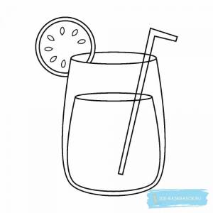 Раскраски Стакан сока