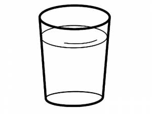 Раскраски стакан, Раскраска Стакан воды посуда