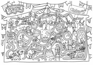 раскраска-плакат Globen PA094 «Цирк» 100х70см