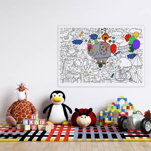 Большая детская раскраска Цирк