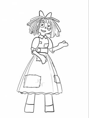 Рагата раскраска удивительный цифровой цирк