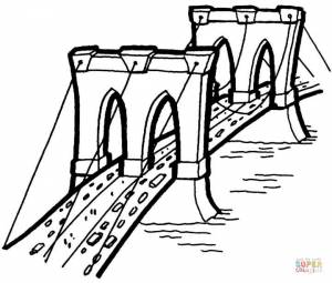 Раскраска Мост