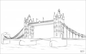 Тауэрский мост рисунок поэтапно