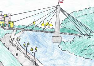Мост рисунок детский