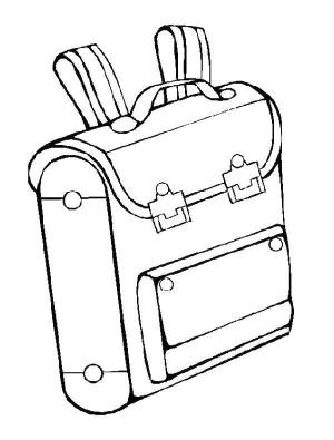 Раскраски Раскраска Портфель школьника 