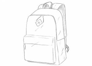 Как нарисовать портфель школьный