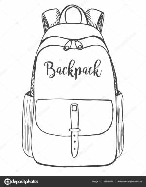 Рюкзак рисунок карандашом