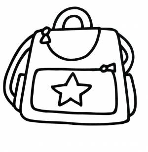 Раскраски портфель, Раскраска Ранец портфель