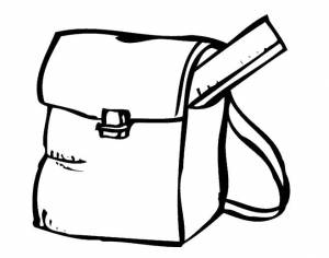 Раскраски ранец, Раскраска Ранец портфель