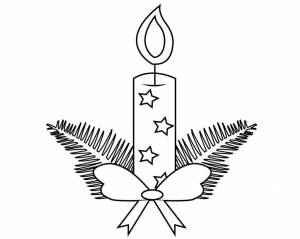 Новогодняя свеча рисунок