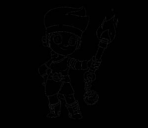 Раскраска Амбер Бравл Старс