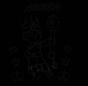 Раскраска Амбер из Бравл Старс