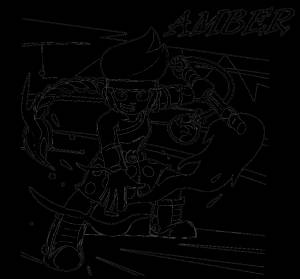 Раскраска Амбер из Brawl Stars