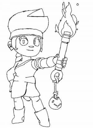 Раскраски Амбер из бравл старс