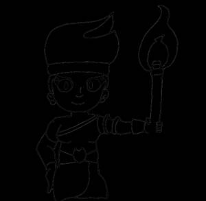 Раскраска Амбер из Бравл Старса