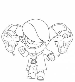 Эдгар из Бравл Старс раскраски