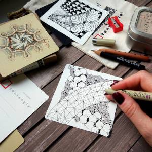 Раскраски в технике зентангл, зенарт, дудлинг