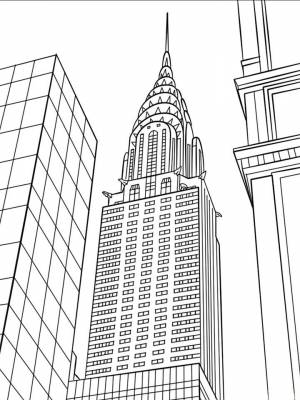 Раскраски Небоскреб   в формате