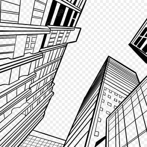 рисунок Вид снизу небоскребов PNG , Небоскребы, горизонт, город PNG картинки и пнг PSD рисунок для й загрузки