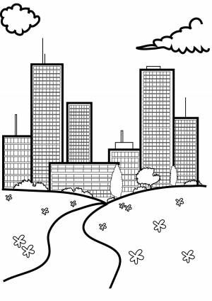 Город мини рисунок