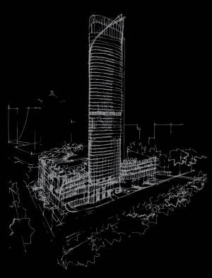 Небоскреб простой рисунок