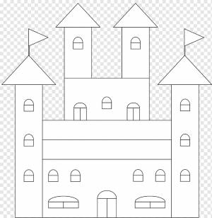 Замок, Раскраска, Рисование, Дом, Особняк, Краска, Иллюстрация, png
