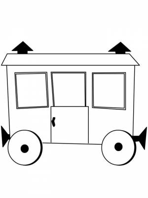 Раскраска Вагон для девочек