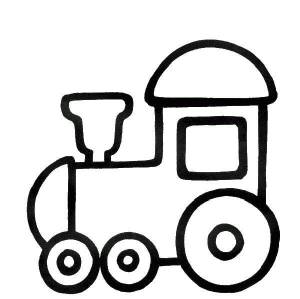 Раскраски Раскраска Паровозик транспорт детские