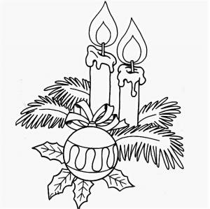 Новогодняя свеча рисунок