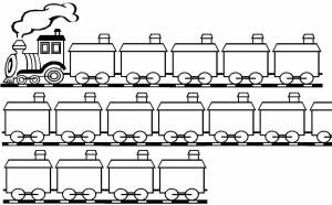 Раскраски Поезда вагоны