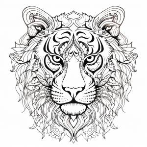 Раскраска животные мандала антистресс