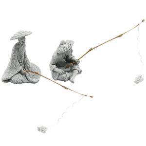 Статуя рыбака, украшение для садоводства, рыбалка, декоративные Миниатюрные аксессуары для микроландшафта, песчаник, ремесло