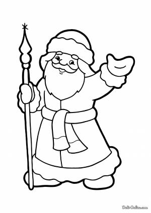 Раскраска Дед Мороз