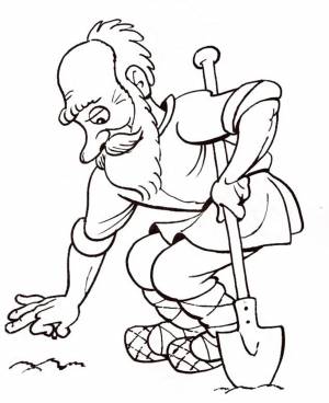 Раскраска Дед