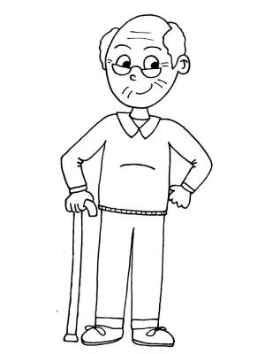 раскраски для детей на тему человек семья раскраски с изображением дедушки