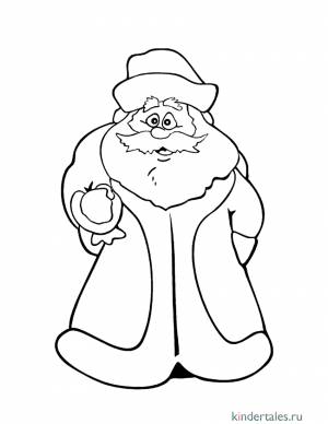 Смешной Дед Мороз» раскраска для детей
