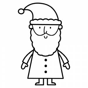 Раскраска Дед Мороз для малышей на Новый год