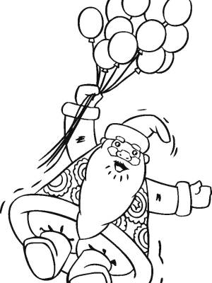 Раскраска День рождения Деда Мороза