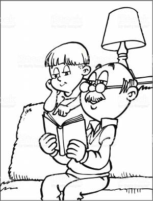 раскраски для детей на тему человек семья раскраски с изображением дедушки