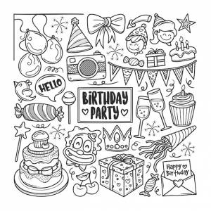 Германия иконки рисованной doodle раскраски