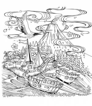 Раскраска Meine Reise durch Asien