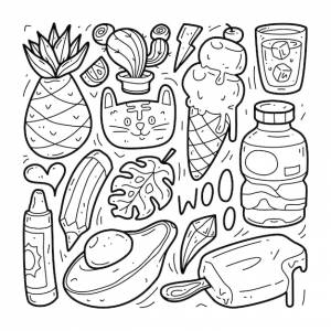 Германия иконки рисованной doodle раскраски