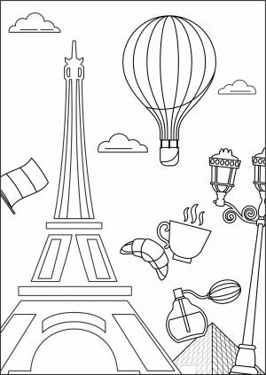 Познавательная раскраска «Франция»