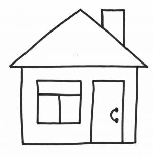 Раскраски Домик простой