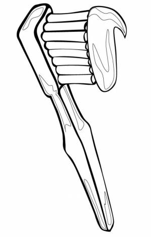 Раскраска Зубная щетка
