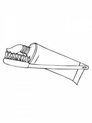 Раскраска Зубная щетка  картинку