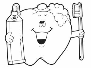 Раскраска Зубная Щетка