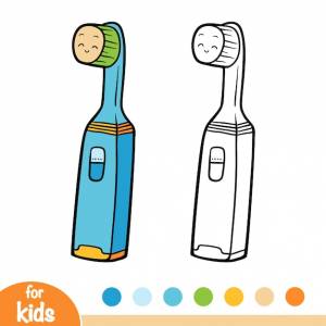Книжка-раскраска для детей милый мультфильм электрическая зубная щетка